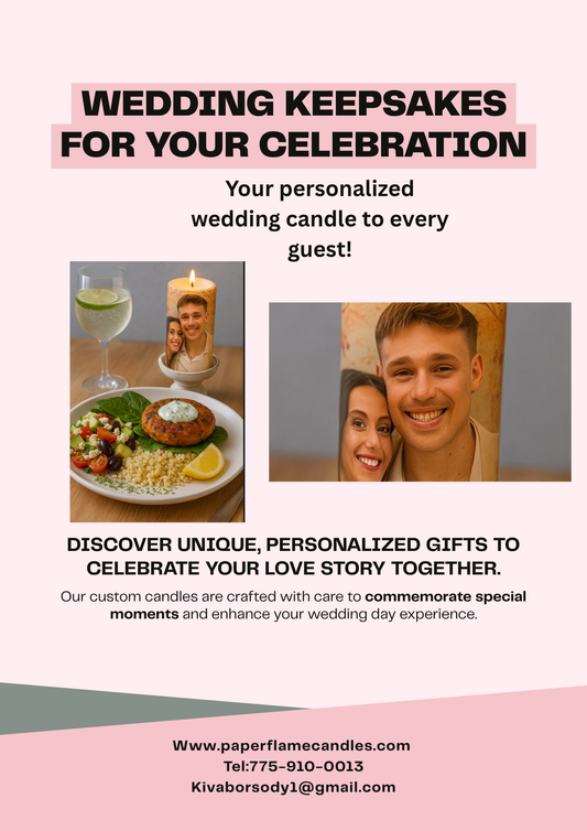 AA Personalized Wedding Photo Candles