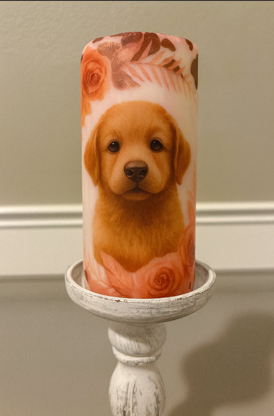 Have your loved pet on a candle