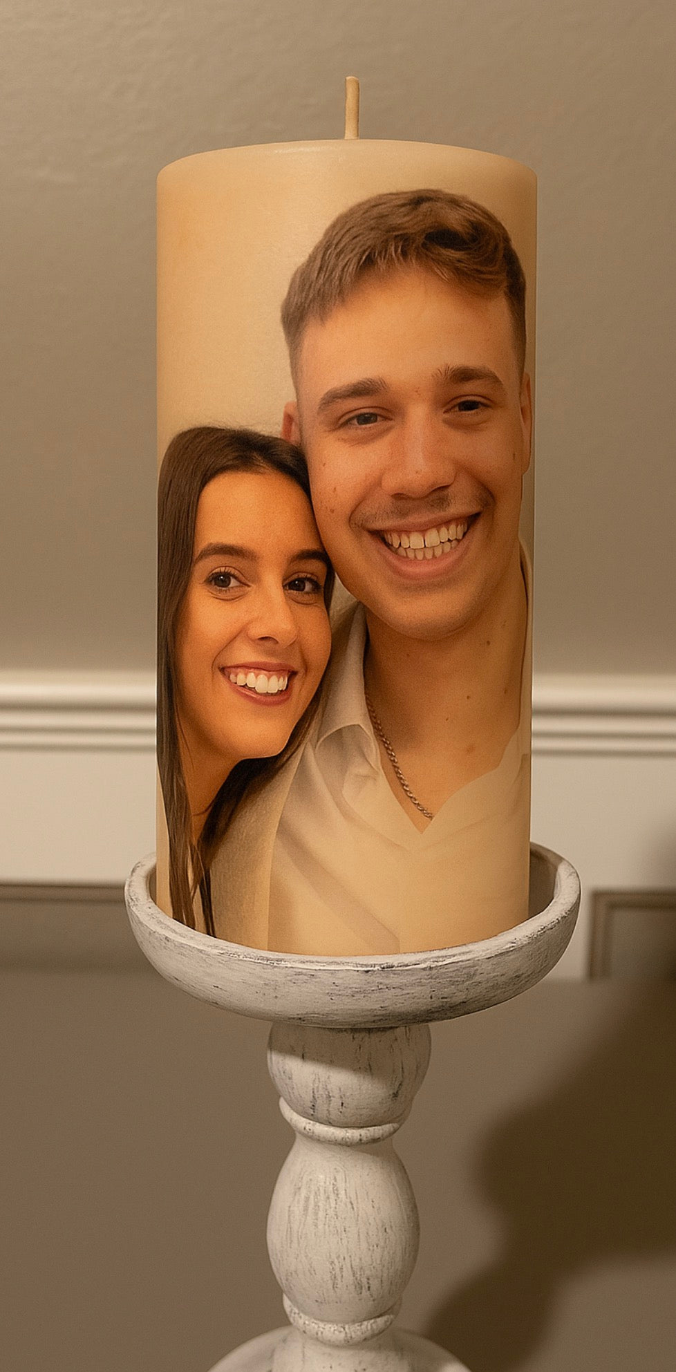AA Personalized Wedding Photo Candles