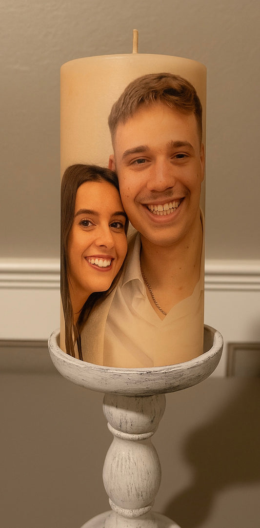 AA Personalized Wedding Photo Candles