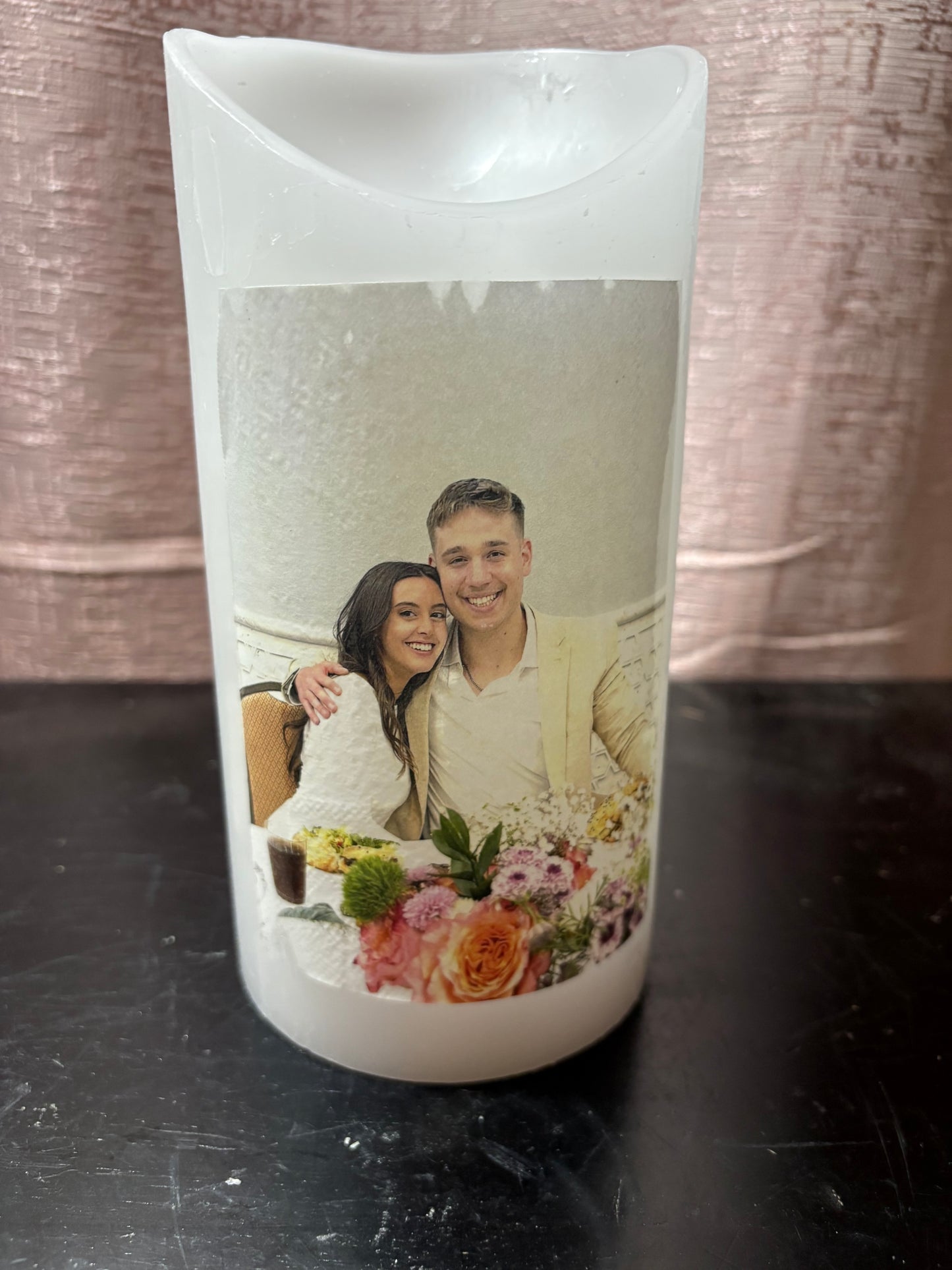 AA Personalized Wedding Photo Candles