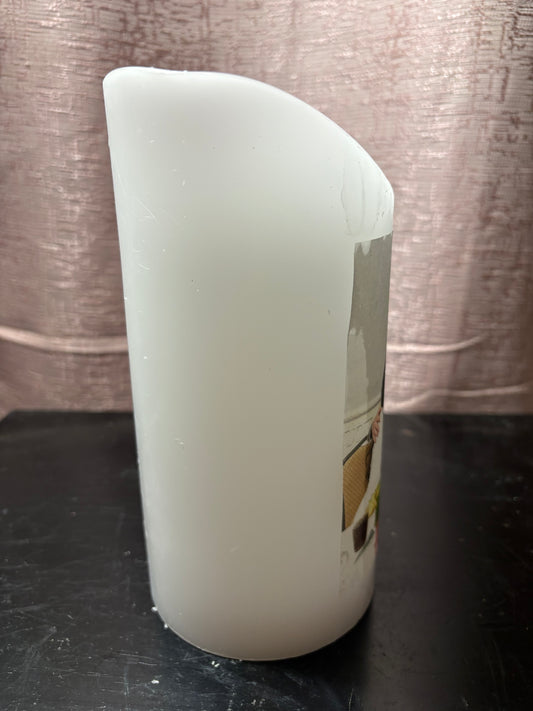 AA Custom Photo Candle - Personalized Picture Candle with Baby, Pet or Family Photo